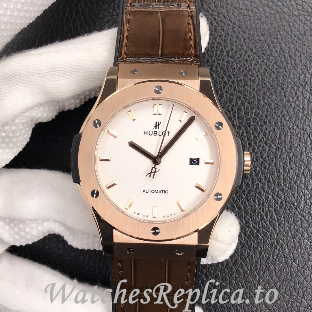 Hublot Replica Classic Fusion Series Leather strap 45MM - WatchesReplica.is