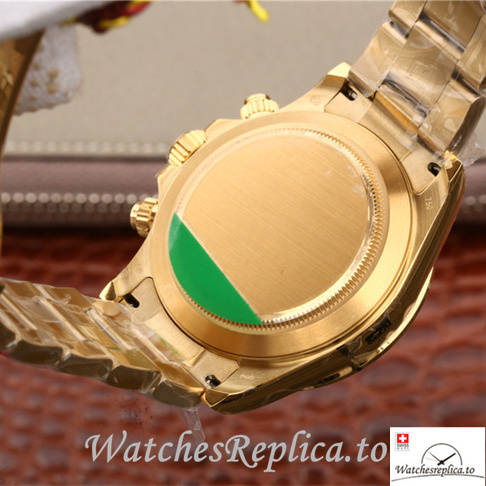 Swiss Rolex Daytona 116508 Yellow Gold strap 40MM - WatchesReplica.is