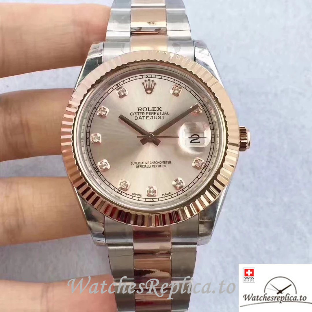 Swiss Rolex Datejust Replica 126331-0007 Stainless steel strap 41MM - WatchesReplica.is