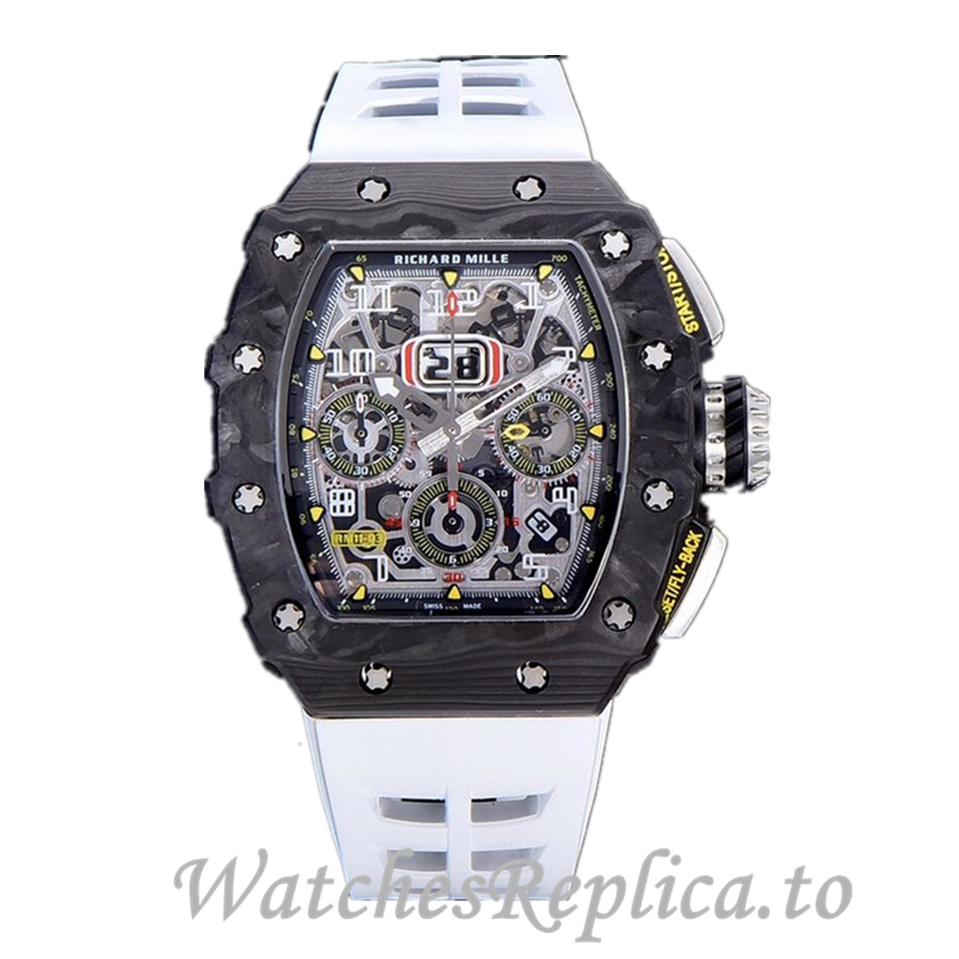 Richard Mille Replica RM-011 Rubber strap 50MM - WatchesReplica.is