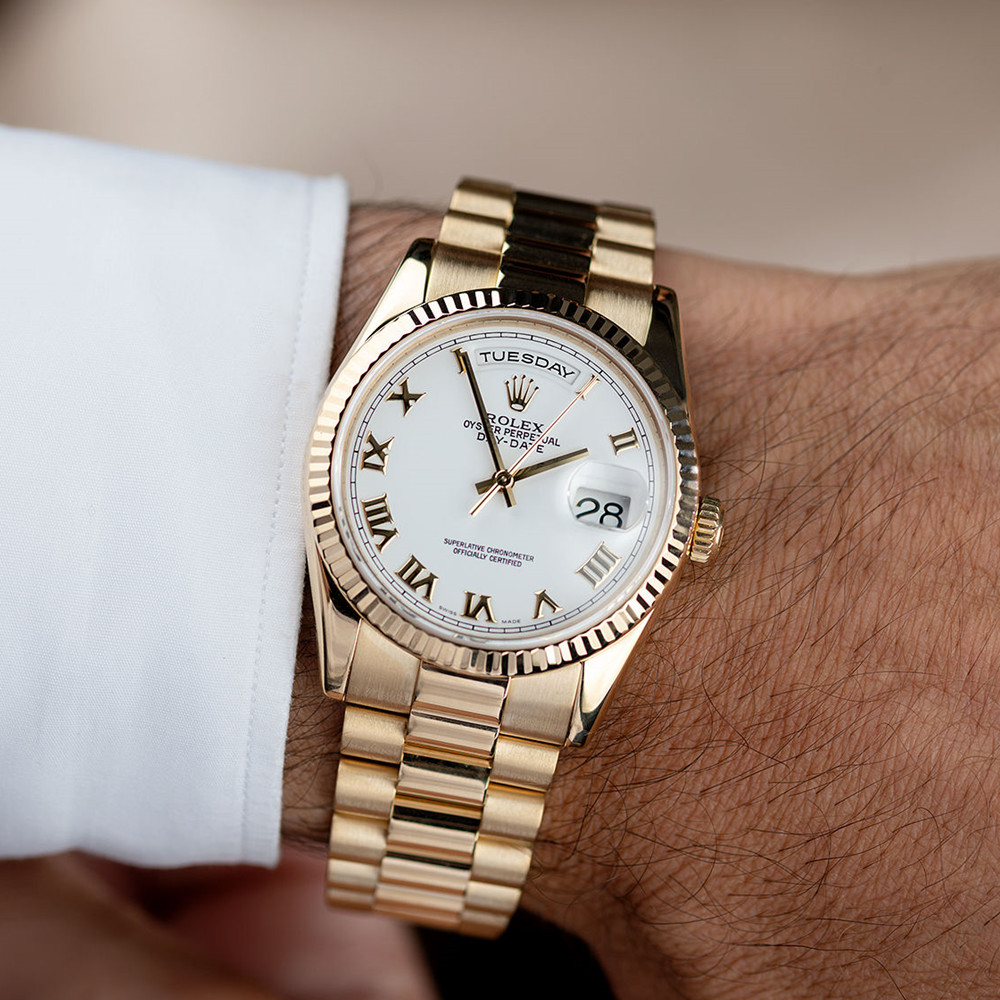 Rolex Day-Date White Dial 118238 - WatchesReplica.is