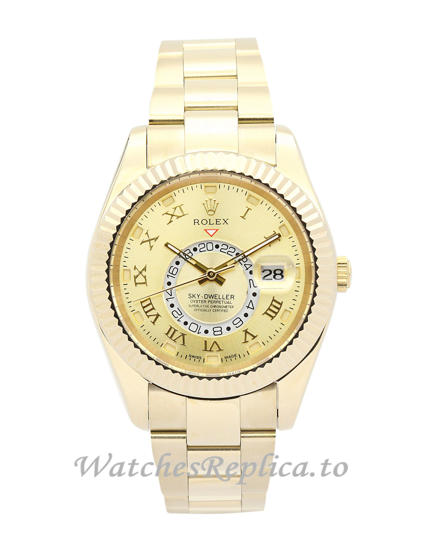 Rolex Sky Dweller Champagne Dial 326938 42MM - WatchesReplica.is