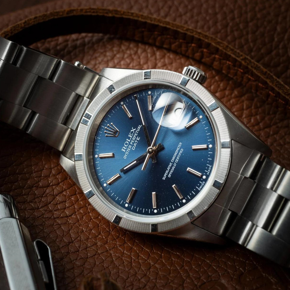 Rolex Oyster Perpetual Date Blue Dial 15210 - WatchesReplica.is