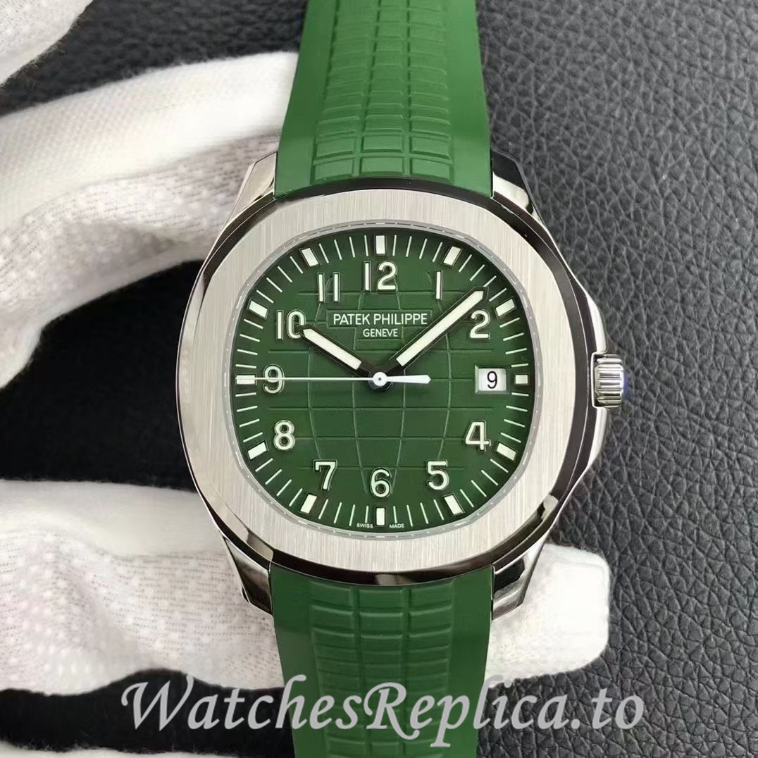 Patek Philippe Replica Aquanaut 5168G Rubber strap 40MM - WatchesReplica.is