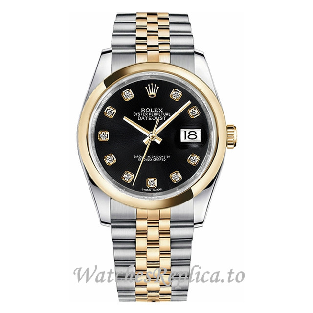 Replica Rolex Datejust 116203-28 36MM Stainless steel strap Mens Watch - WatchesReplica.is