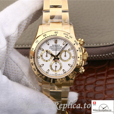 Swiss Rolex Daytona 116508 Yellow Gold strap 40MM - WatchesReplica.is