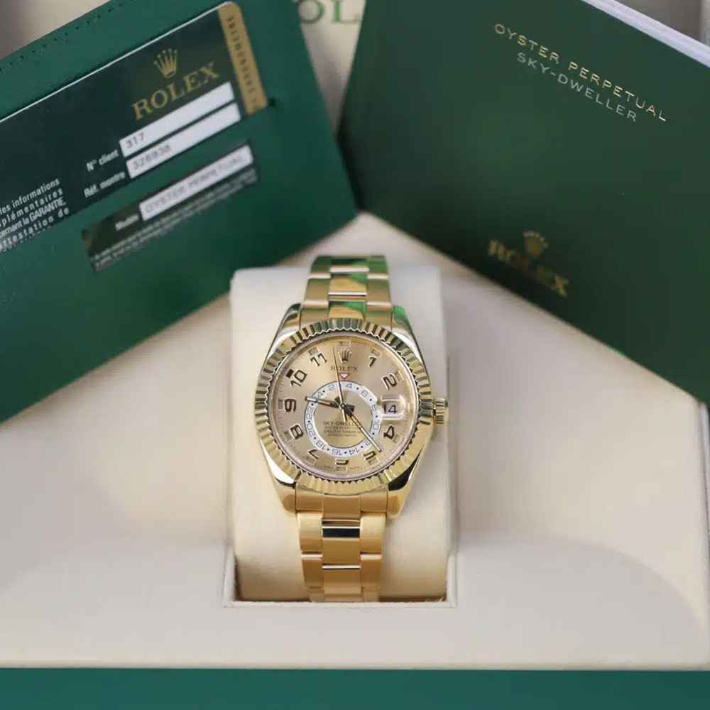 Rolex Sky Dweller Champagne Dial 326938 - WatchesReplica.is