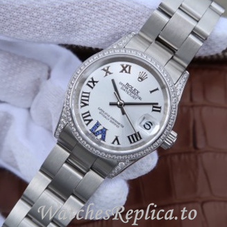 Swiss Rolex Datejust Replica 178383 Stainless steel strap 31MM - WatchesReplica.is