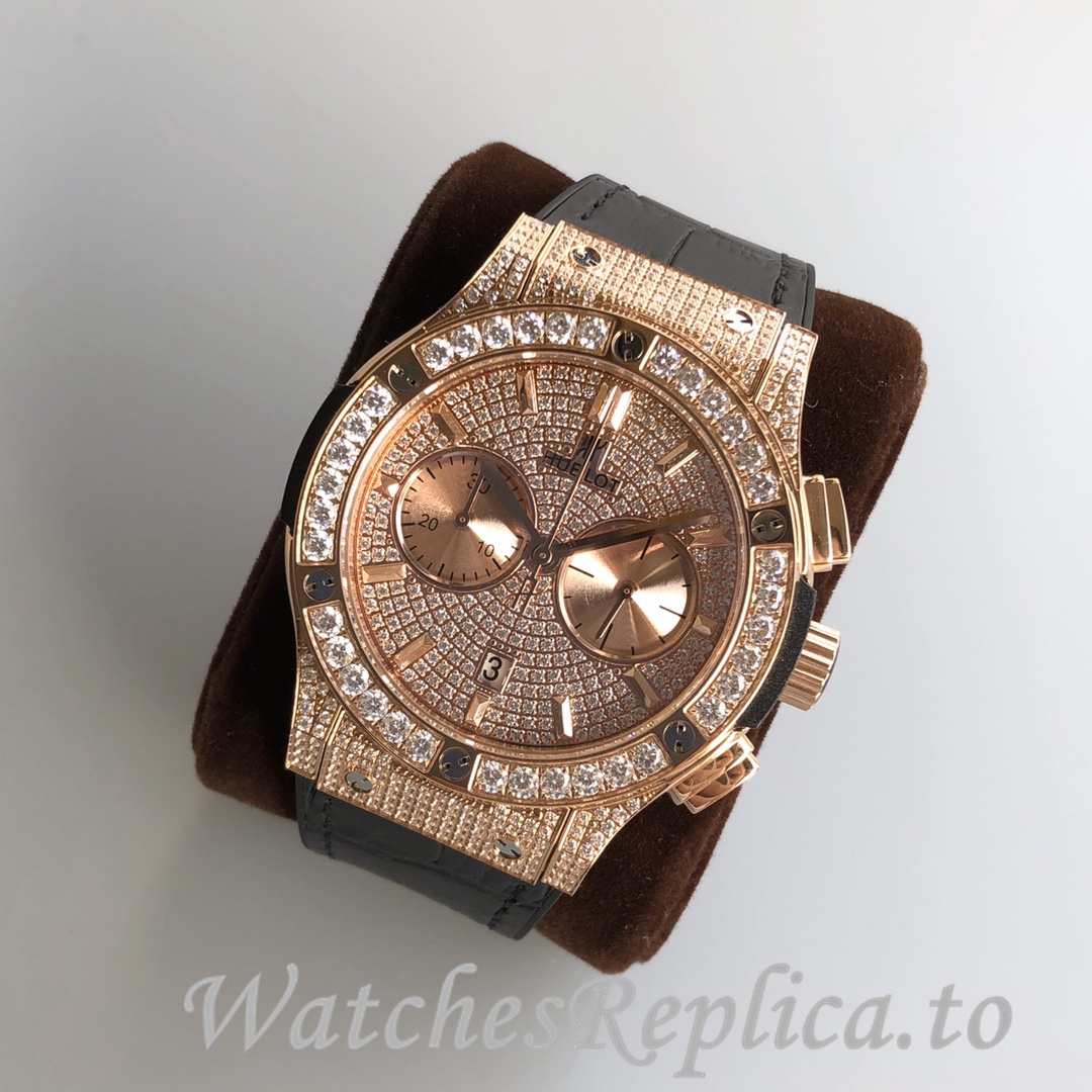 Hublot Replica Classic Fusion Gypsophila Chronograph Rubber strap 45MM - WatchesReplica.is