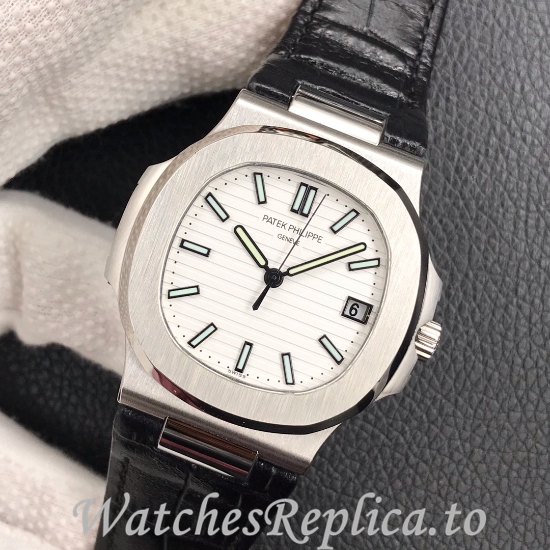 Patek Philippe Replica Nautilus 5711 Leather strap 40MM - WatchesReplica.is
