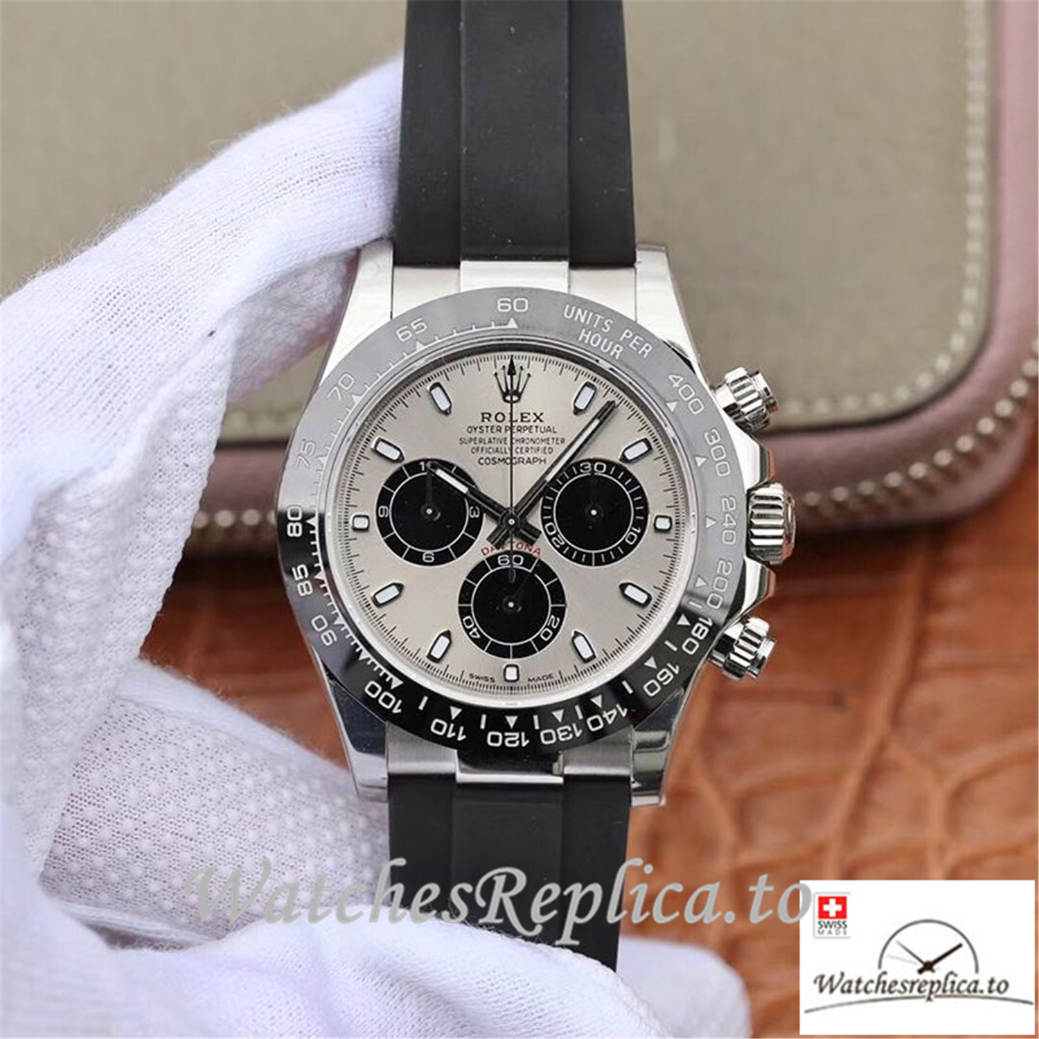 Swiss Rolex Daytona Cosmograph Replica 116519LN 001 Black Strap 40MM - WatchesReplica.is
