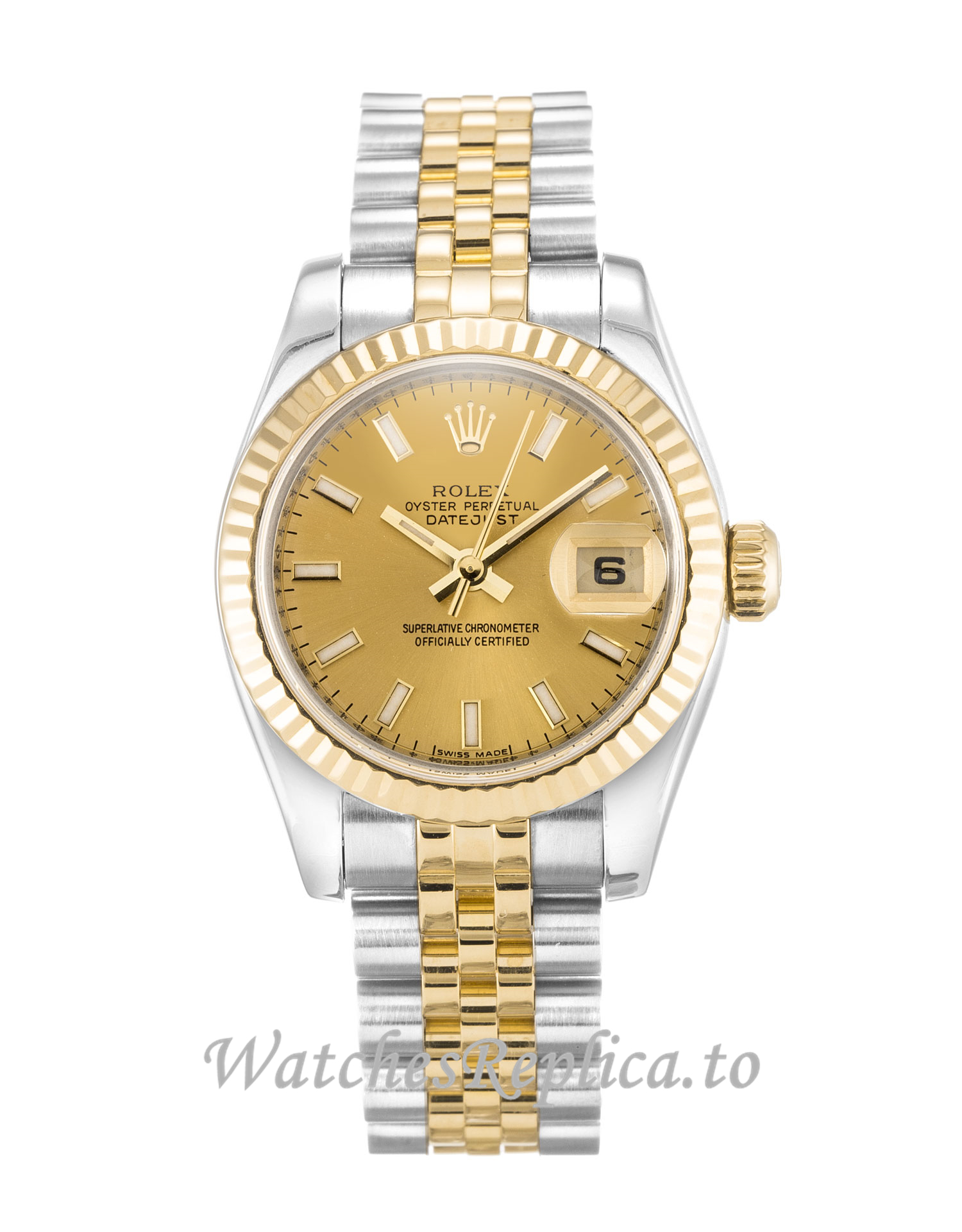 Rolex Datejust Lady Champagne Dial 179173 26MM - WatchesReplica.is