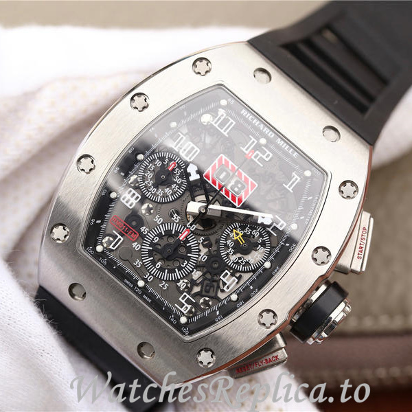 Richard Mille Replica RM011 Rubber strap 50MM - WatchesReplica.is