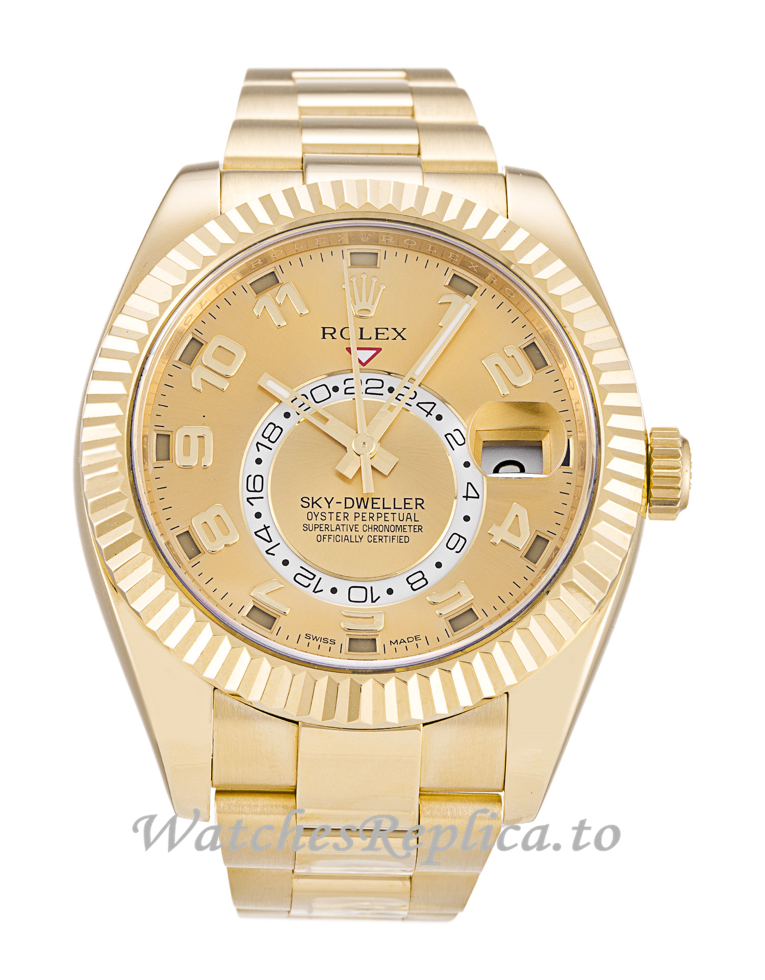 Rolex Sky Dweller Champagne Dial 326938 - WatchesReplica.is
