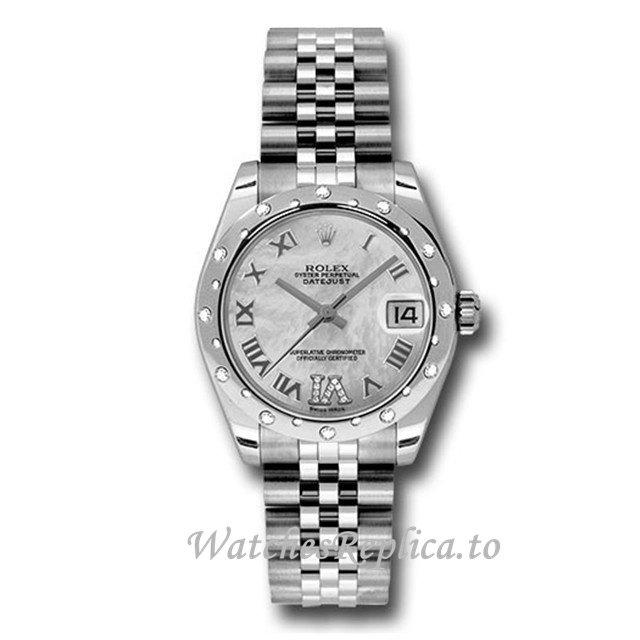 Replica Rolex Datejust 178344MRDJ 31MM Stainless steel strap Ladies Watch - WatchesReplica.is
