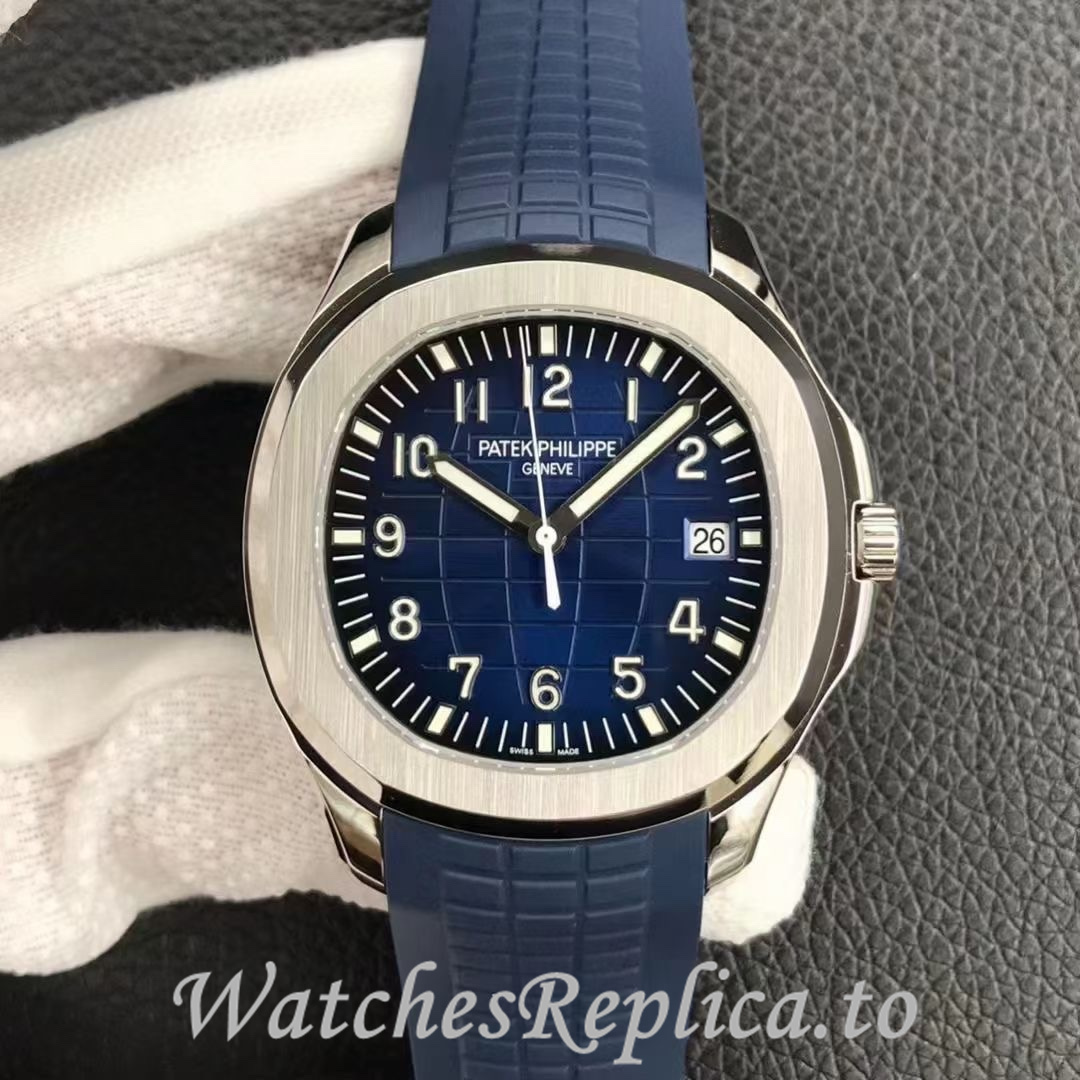 Patek Philippe Replica Aquanaut 5168G Rubber strap 40MM - WatchesReplica.is