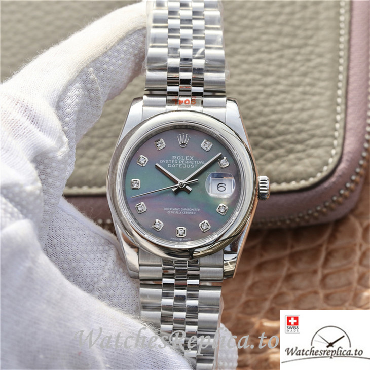 Swiss Rolex Datejust Replica 116200 Stainless steel strap 36MM - WatchesReplica.is