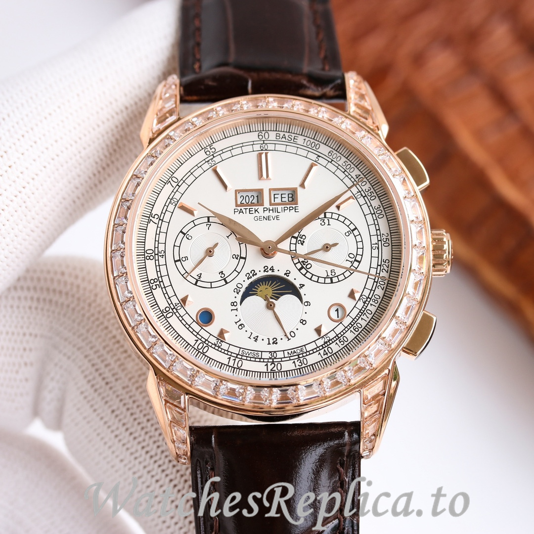 Patek Philippe Replica Complications 5270 Leather strap 41MM - WatchesReplica.is