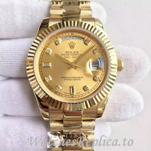Swiss Rolex Day Date Replica 118238 Stainless steel strap 40MM - WatchesReplica.is