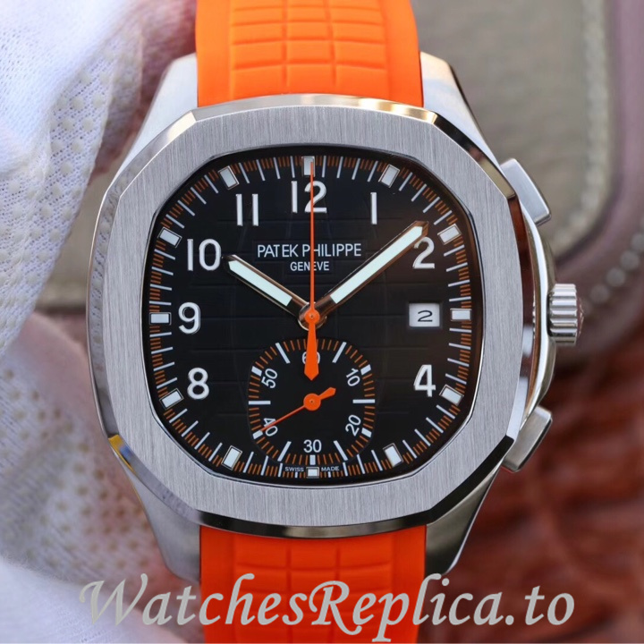 Patek Philippe Replica Aquanaut 5968A-001 Rubber strap 42.2MM - WatchesReplica.is