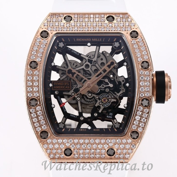Richard Mille Replica RM035 Rubber strap 50MM - WatchesReplica.is