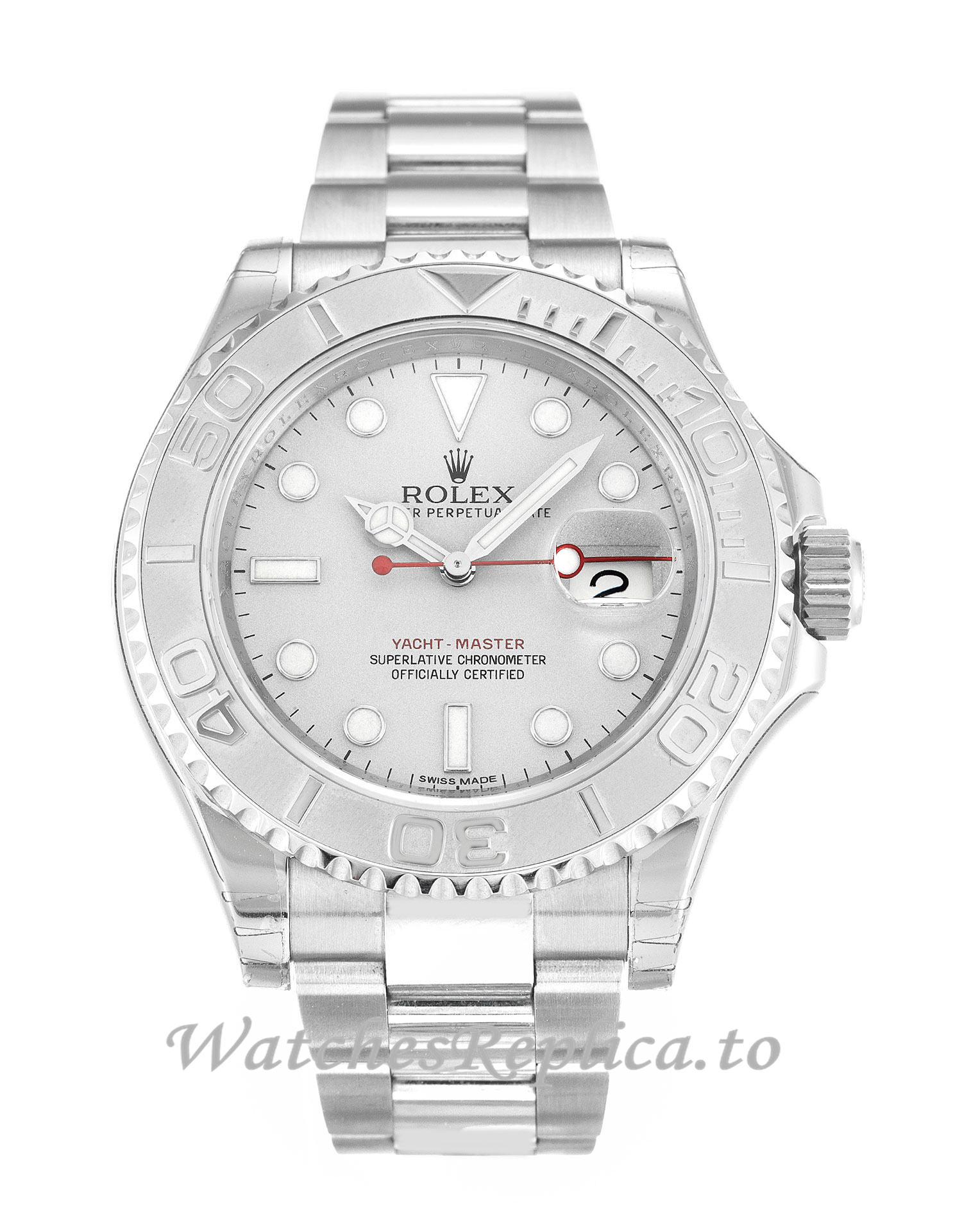 Rolex Yacht-Master Silver Dial 116622 - WatchesReplica.is