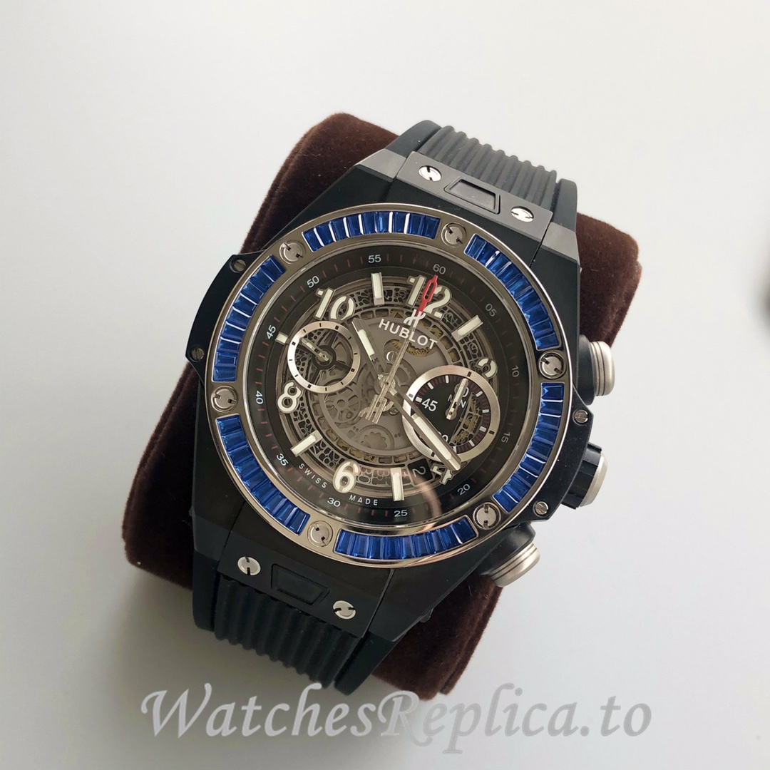 Hublot Replica Big Bang Gypsophila Chronograph v2 Rubber strap 45MM - WatchesReplica.is