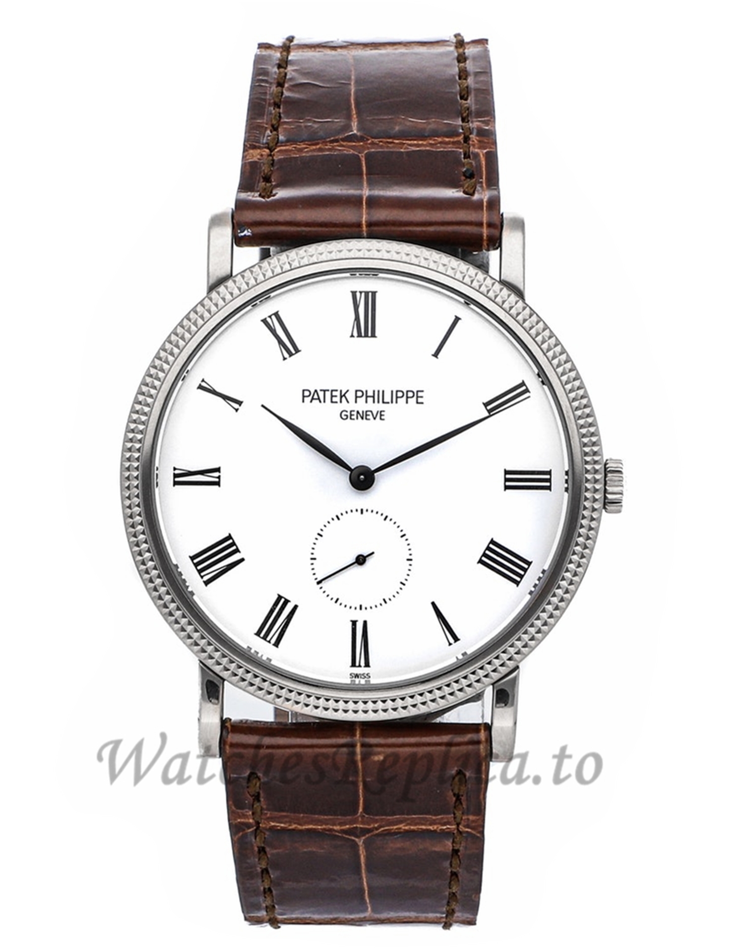 Patek Philippe Replica Calatrava Mens 36mm 5119G-001 - WatchesReplica.is