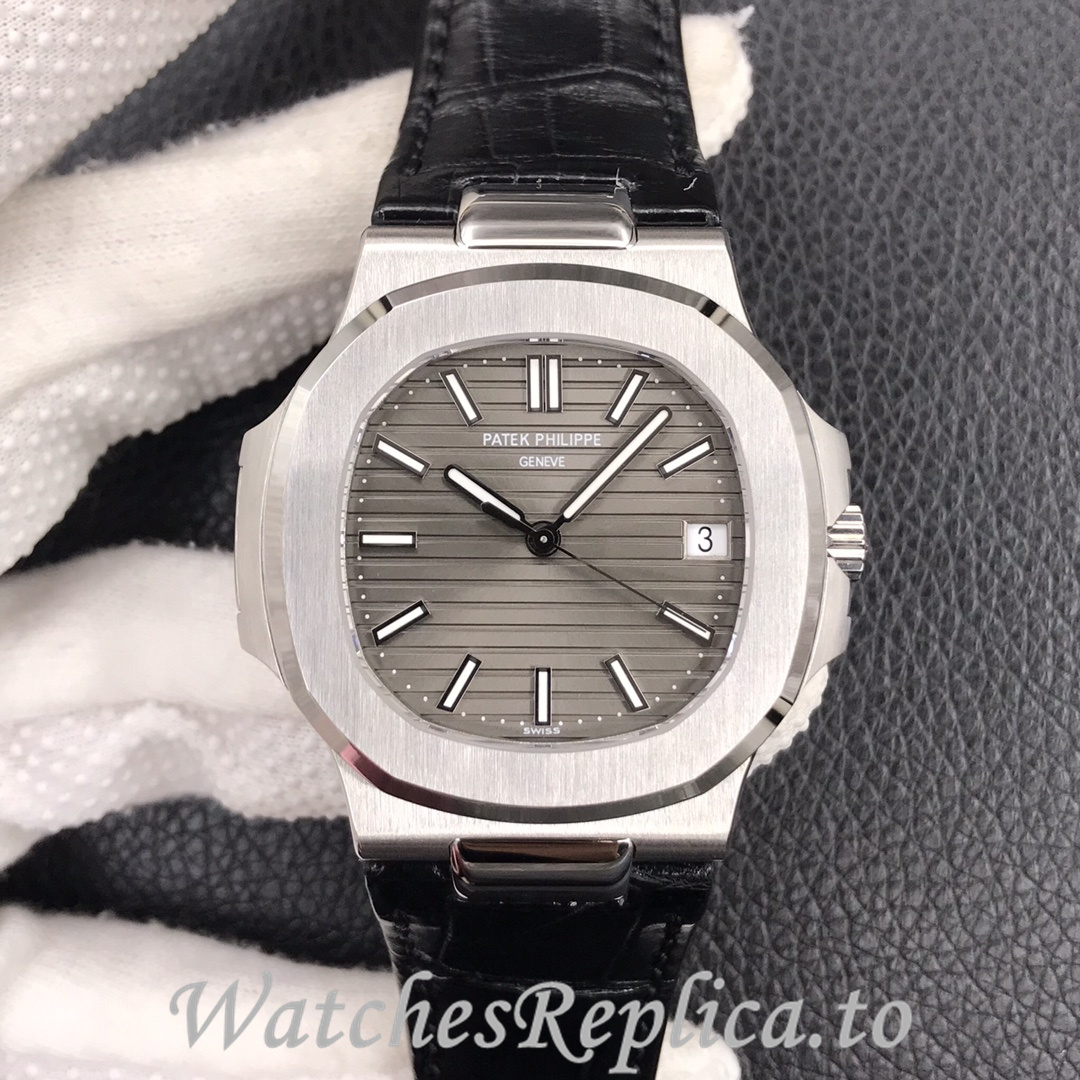 Patek Philippe Replica Nautilus 5711 Leather strap 40MM - WatchesReplica.is