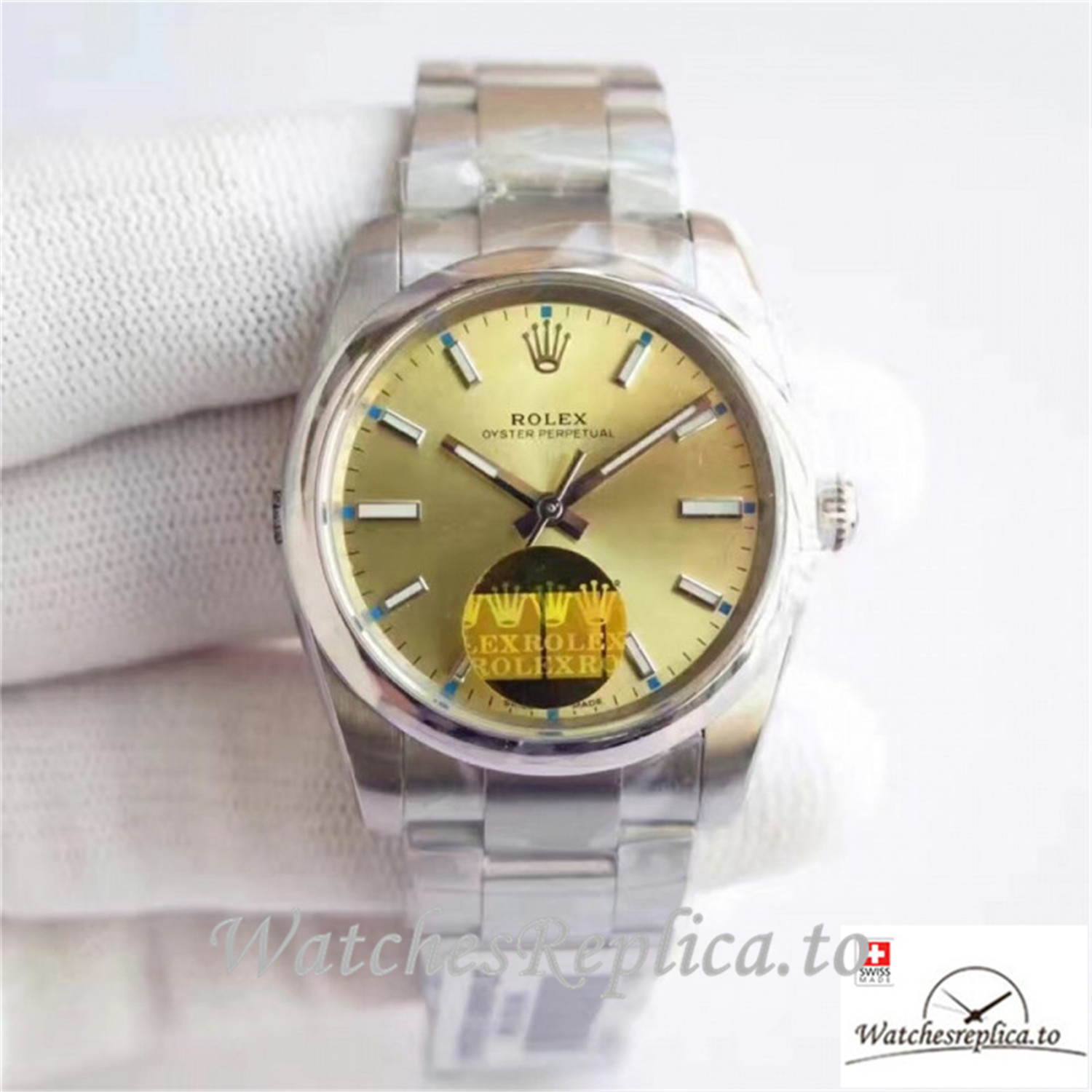 Swiss Rolex Oyster Perpetual Replica 114300 003 Stainless Steel Strap 34MM - WatchesReplica.is