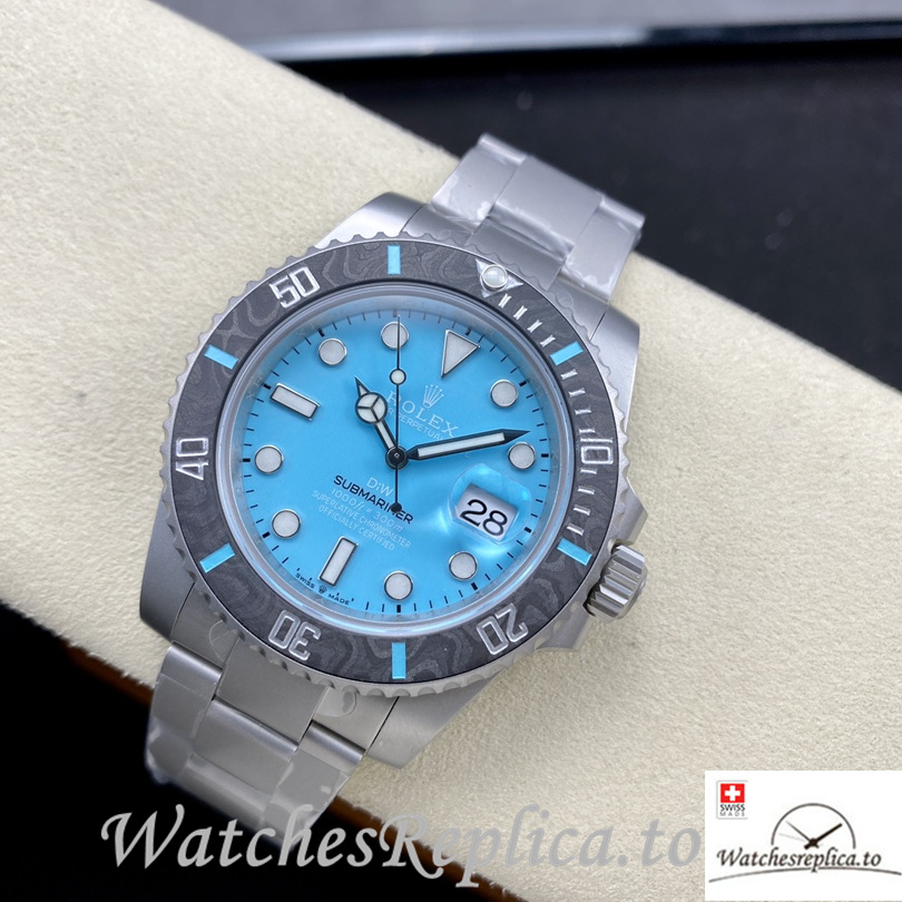 Swiss Rolex Submariner Replica Stainless steel strap 40MM Blue Dial - WatchesReplica.is
