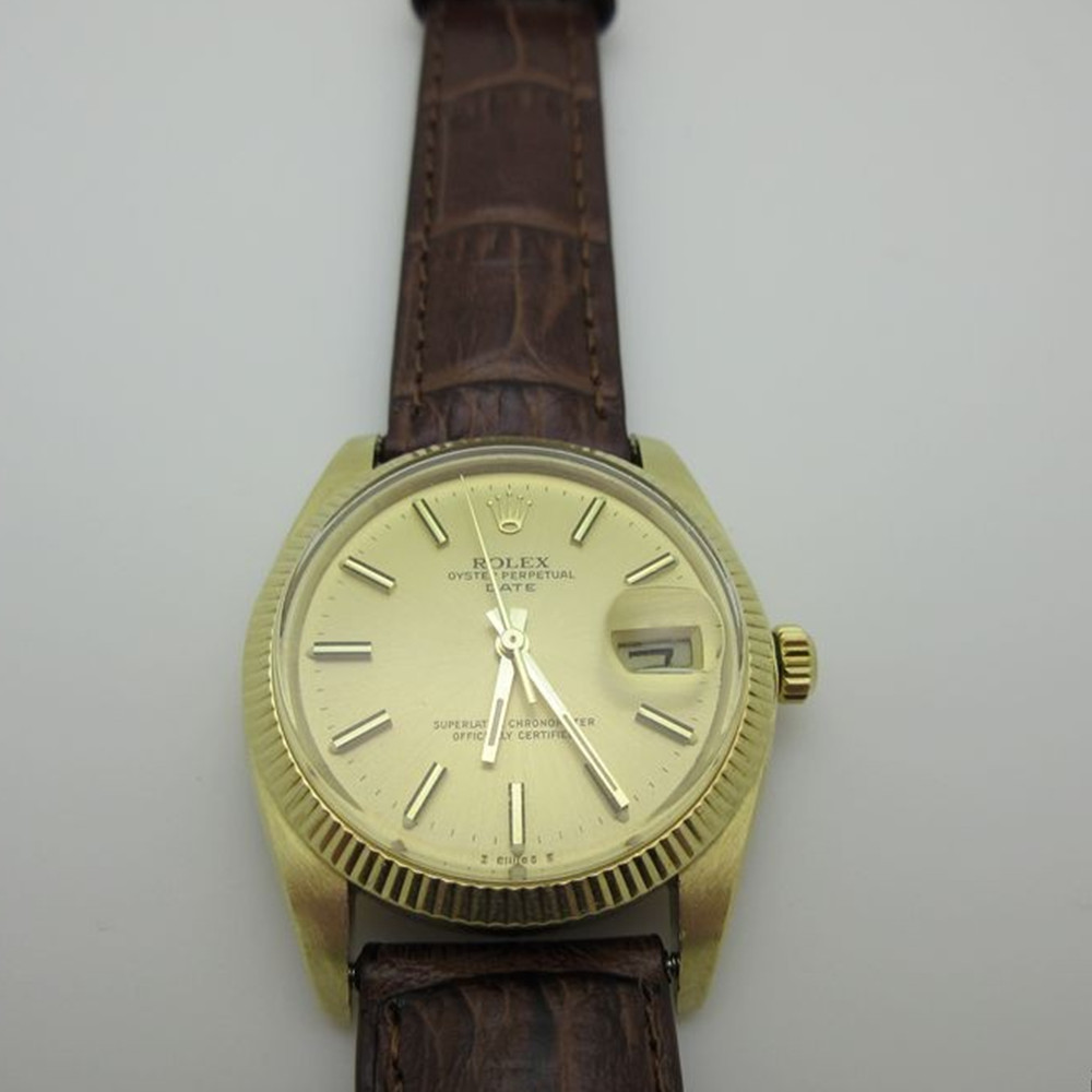 Rolex Oyster Perpetual Date Champagne Dial 1503 - WatchesReplica.is