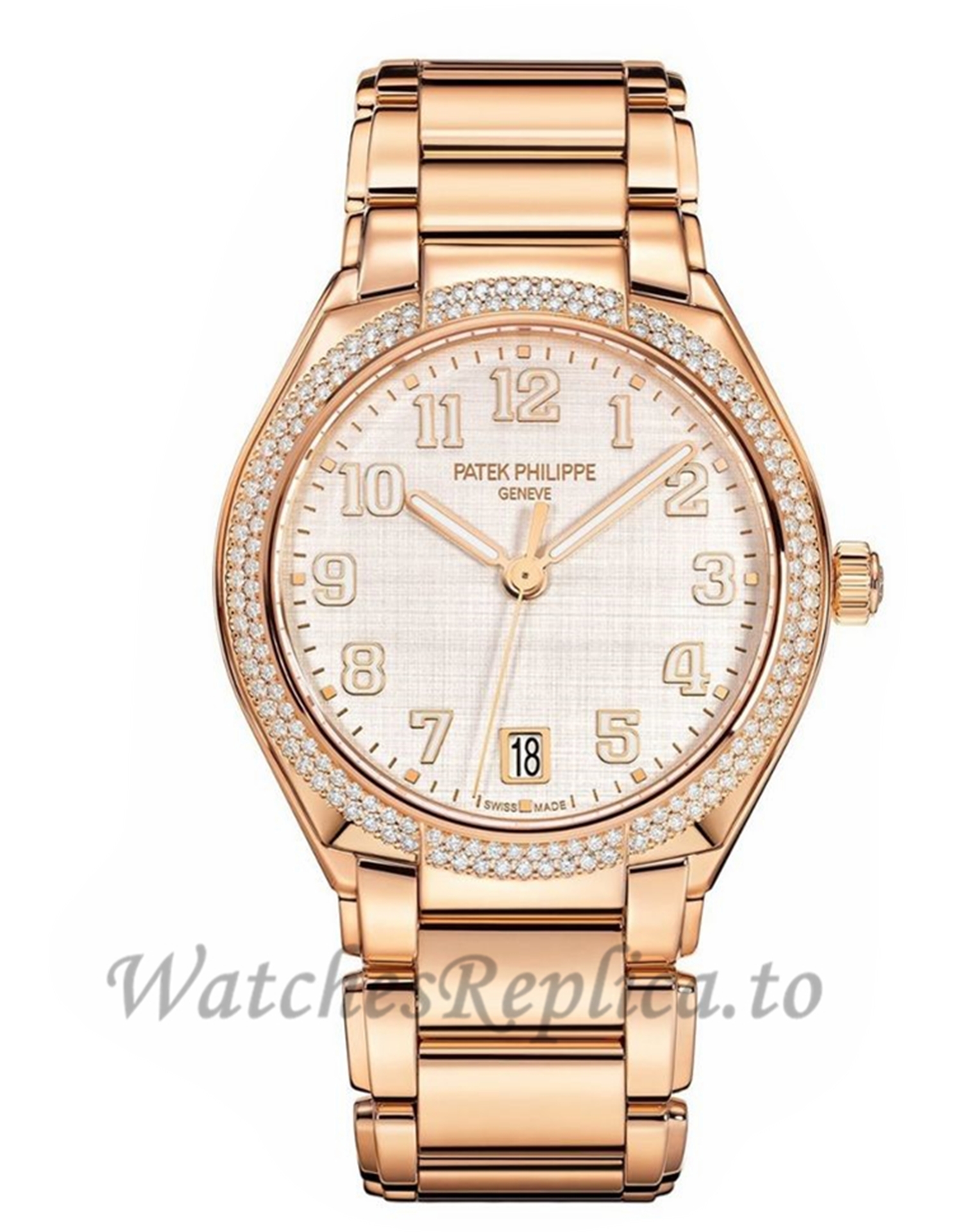 Patek Philippe Twenty 4 Rose Gold Silver Dial 36MM Watch 73001200R010 - WatchesReplica.is