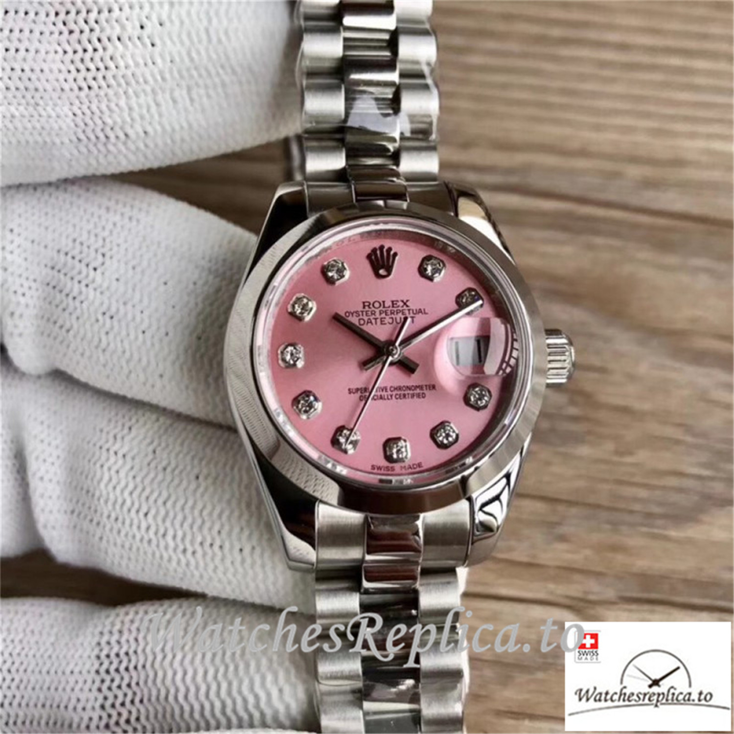 Swiss Rolex Datejust Replica 279160 Diamond Markers Bezel 28MM - WatchesReplica.is
