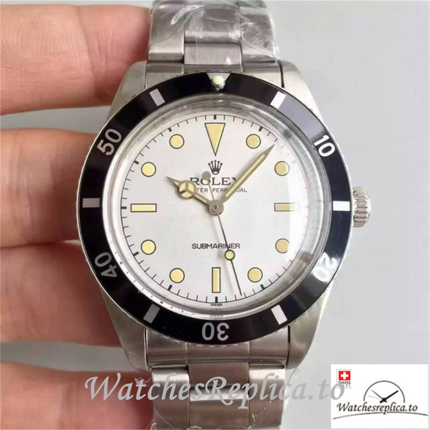 Swiss Rolex Submariner Replica 6538 001 Black Aluminium Bezel 40MM - WatchesReplica.is
