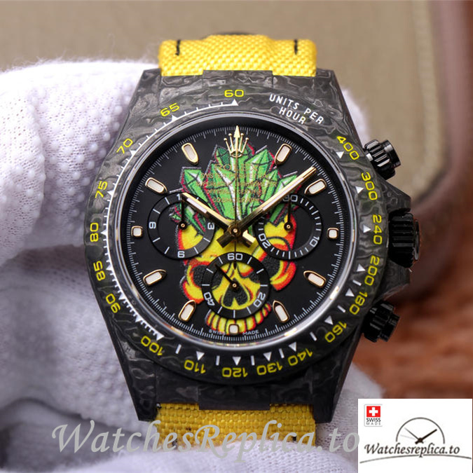 Swiss Rolex Daytona Replica Canvas strap 40MM - WatchesReplica.is