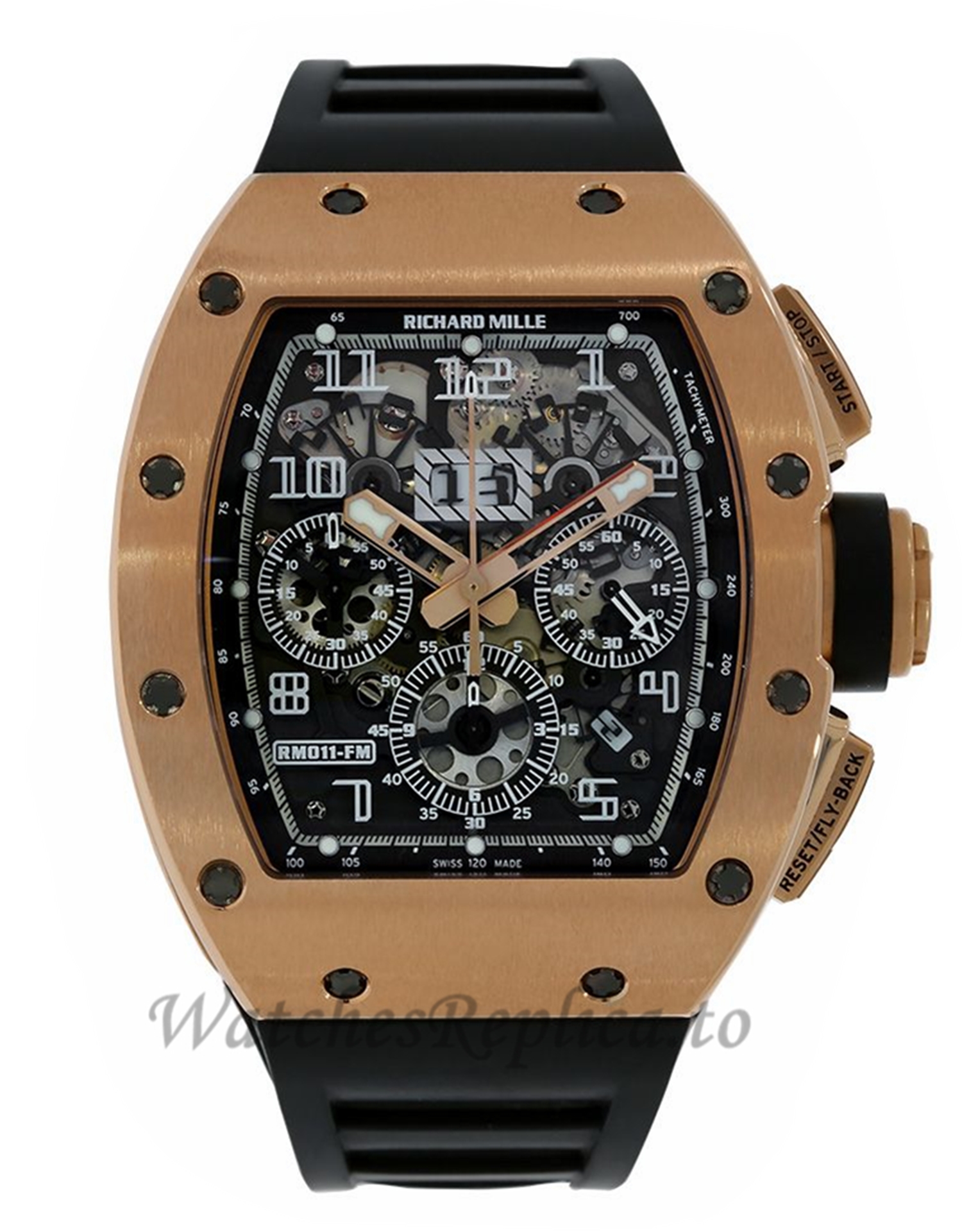 Richard Mille Replica Felipe Massa Boutique Edition Rose Gold 49MM Watch M01107027 - WatchesReplica.is
