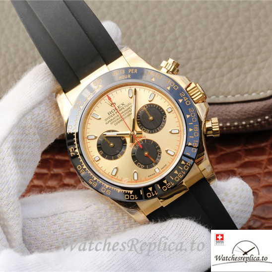 Swiss Rolex Daytona Replica 116518 Rubber strap 40MM - WatchesReplica.is