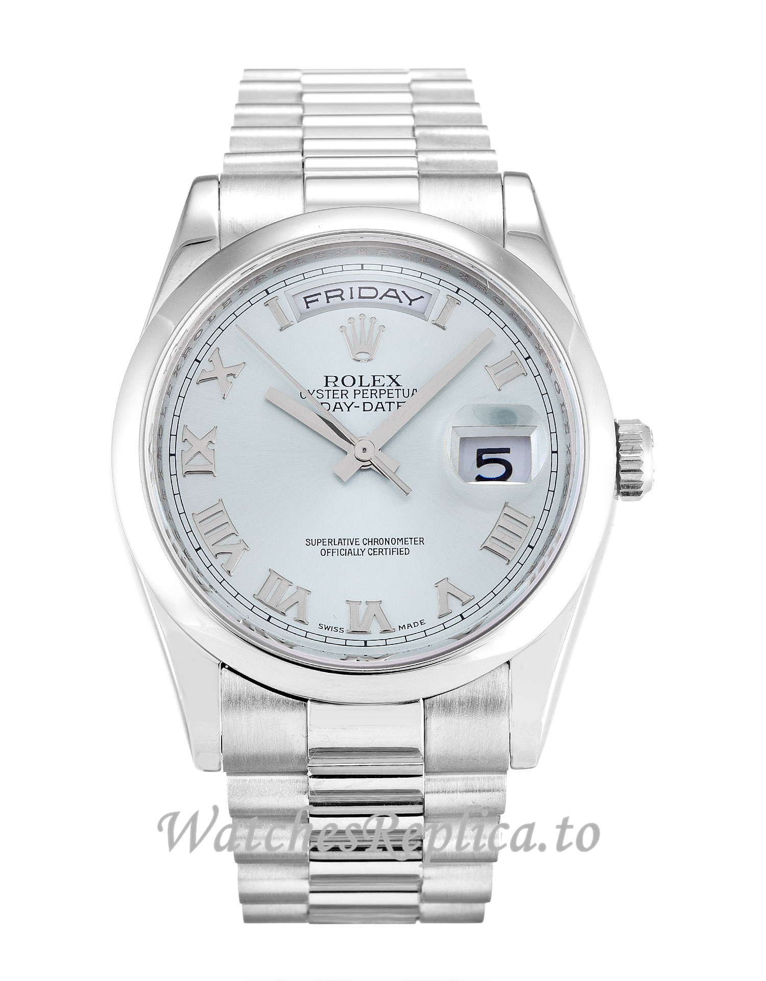 Rolex Day-Date Blue Dial 118206 - WatchesReplica.is