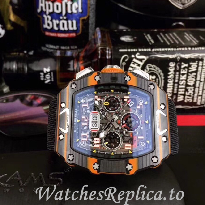 Richard Mille Replica RM011 Canvas strap 50MM - WatchesReplica.is