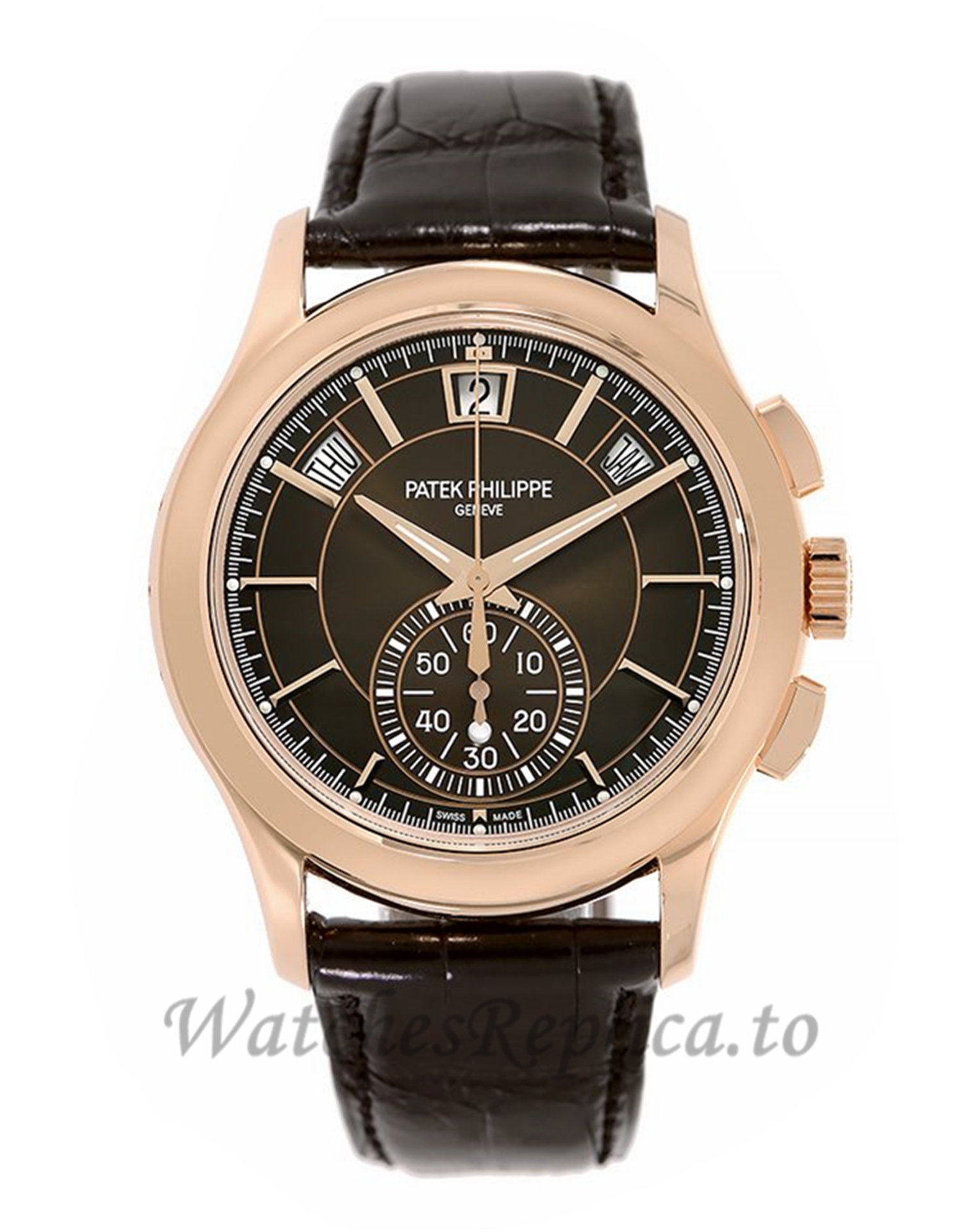 Patek Phillippe Replica Complications Rose Gold Annual Calendar 42MM Watch 5905R001 - WatchesReplica.is