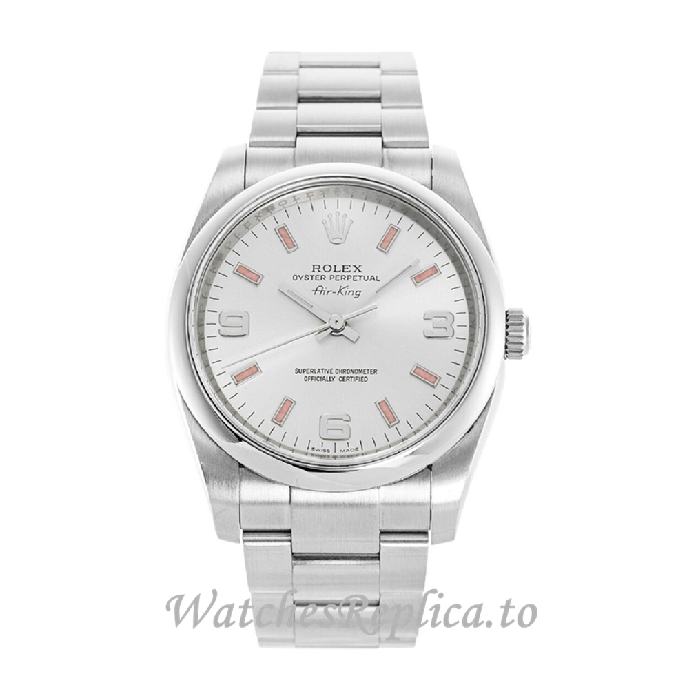 Replica Rolex Air King 114200-10 34MM Stainless steel strap Unisex Watch - WatchesReplica.is