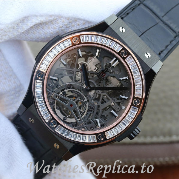 Hublot Replica HUBLOT Leather strap 42MM - WatchesReplica.is