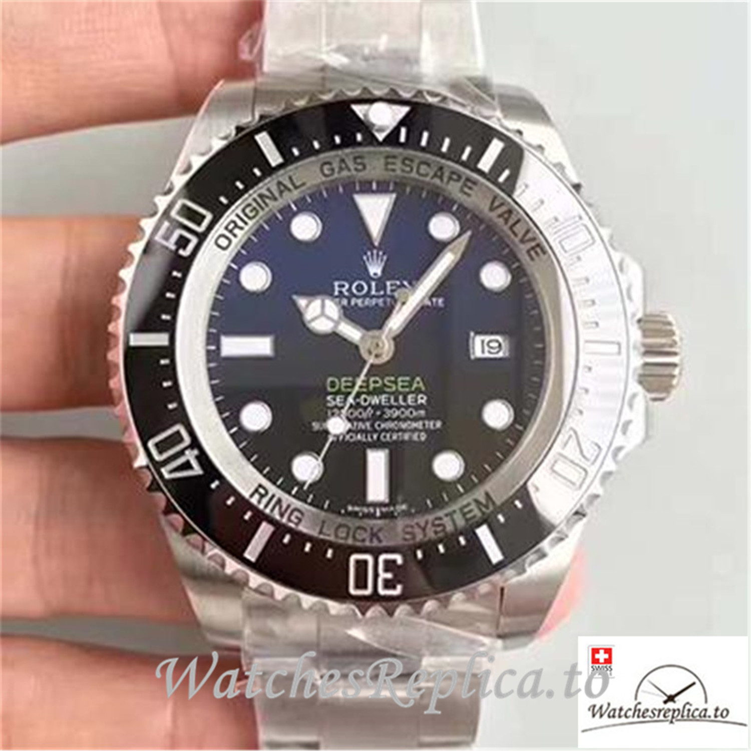 Swiss Rolex Sea Dweller Deepsea D-BLUE Replica 116660 Black Bezel 44MM - WatchesReplica.is