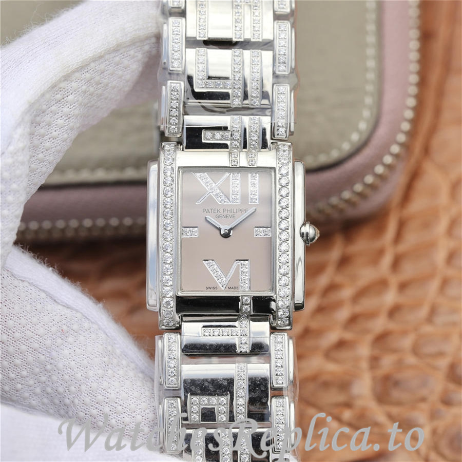 Patek Philippe Replica Twenty-4 4909 White Gold strap 26.3MM - WatchesReplica.is