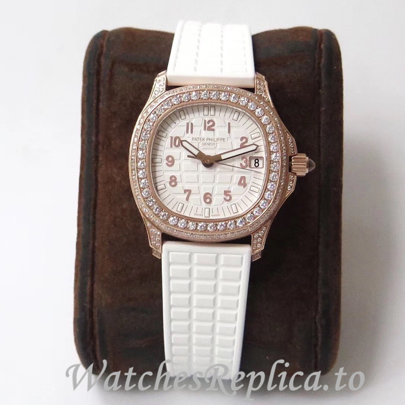 Patek Philippe Replica Aquanaut Rubber strap 35.6MM - WatchesReplica.is