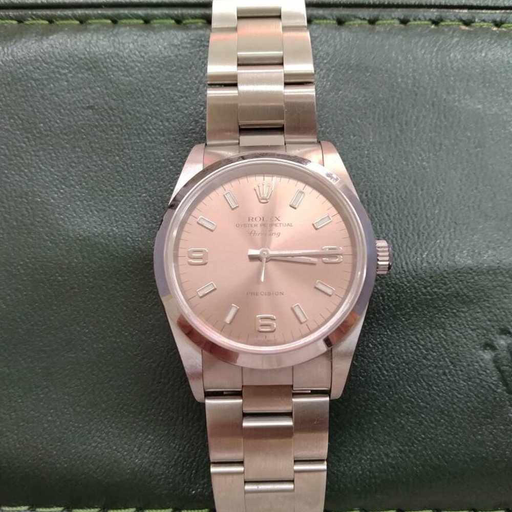 Rolex Air-King Pink Dial 14000 - WatchesReplica.is