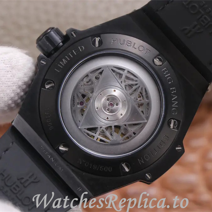 Hublot Replica Big Bang Sang Bleu Leather strap 45MM - WatchesReplica.is