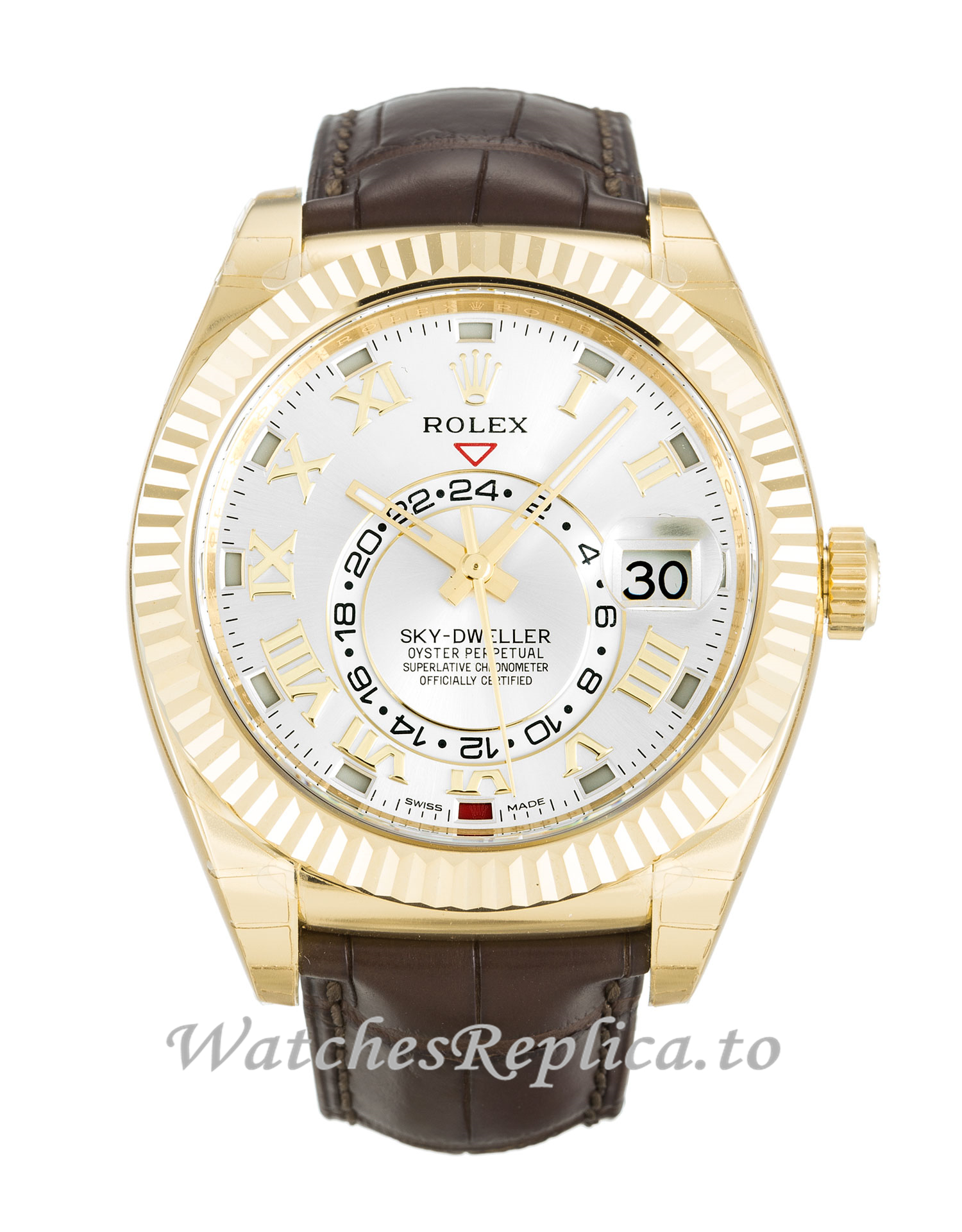 Rolex Sky Dweller Silver Dial 326138 - WatchesReplica.is