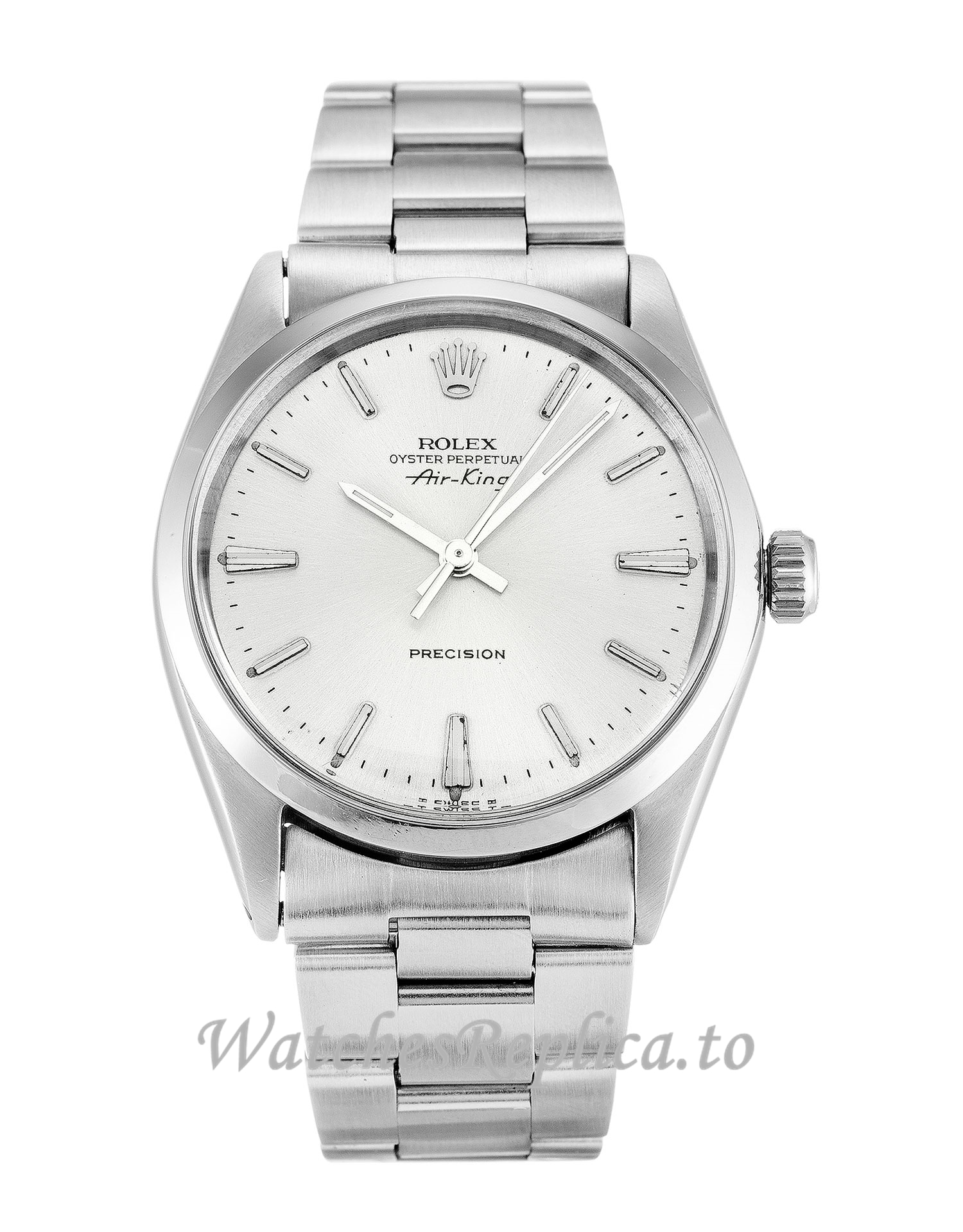 Rolex Air-King Silver Dial 5500-34 MM - WatchesReplica.is